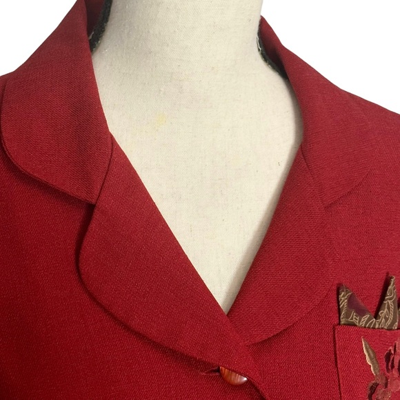 3/$10 Koret Blazer 16P Red Short Sleeve Jacket - Picture 4 of 8
